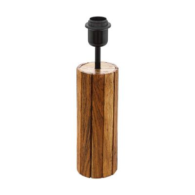 Holz Tischleuchte Braun, Jayvano, mit Schalter