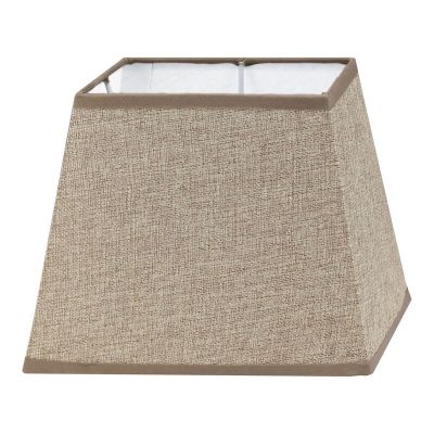 Braune Lampenschirm Noah, Stoff, ländlich