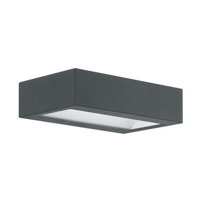 Anthrazit moderne Außenleuchte Stahl, Simen, 4W, 3000K LED, IP44