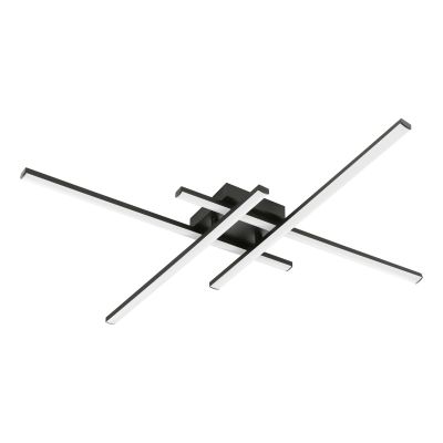 Schwarze design Deckenlampe Kunststoff, Vidya, 20W, 4000K LED, 3-stufig dimmbar