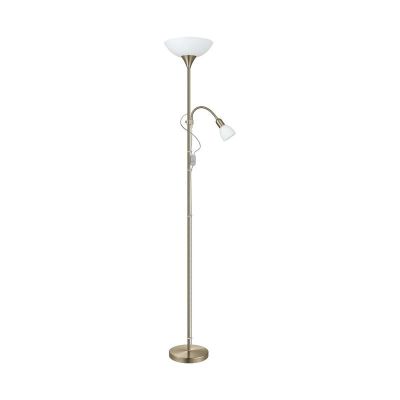 Bronze Leselampe Stehlampe Kunststoff, Burgo, mit Schalter
