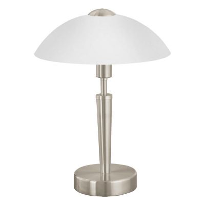 Nickel antik Tischleuchte Glas, Miam, mit Touch-Dimmer