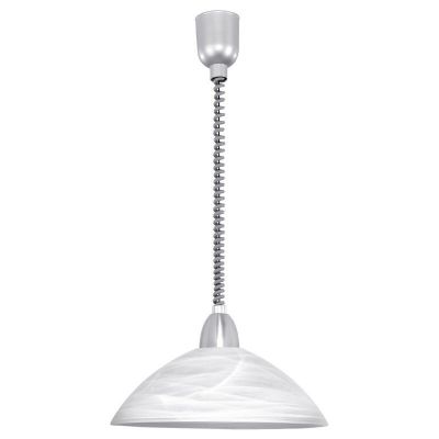 Weiße antik Pendelleuchte Glas, Brandon