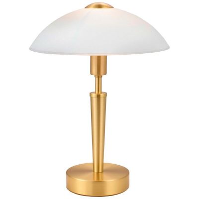 Goldene antik Tischleuchte Glas, Miam, mit Touch-Dimmer