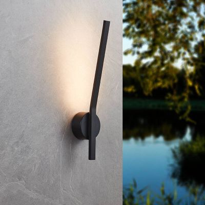 Schwarze moderne Außenleuchte Aluminium, Rutger, 11W, 3000K LED, IP54