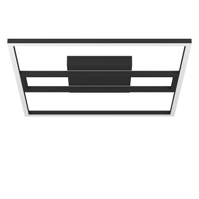 Schwarze moderne Smart Deckenleuchte Aluminium, Cecilia, 21W, warm- bis kaltweiß einstellbare LED
