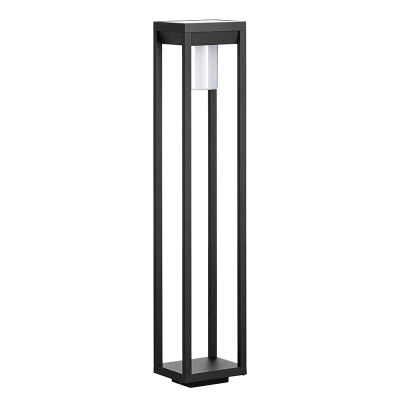 Schwarze moderne Solar Wegeleuchte Aluminium, Kwame, 3,7W, 4000K LED, IP44