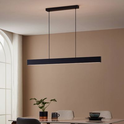 Schwarze moderne Smart Pendelleuchte Aluminium, Andrew, 19W, warm- bis kaltweiß einstellbare LED