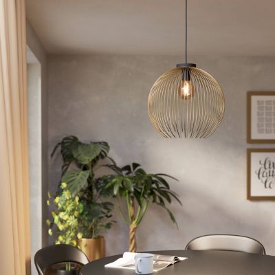 Goldene industrielle Pendelleuchte Stahl, Keimpe