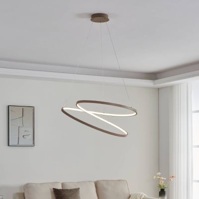 Beige moderne Pendelleuchte Aluminium, Ties, 42W, 3000K LED