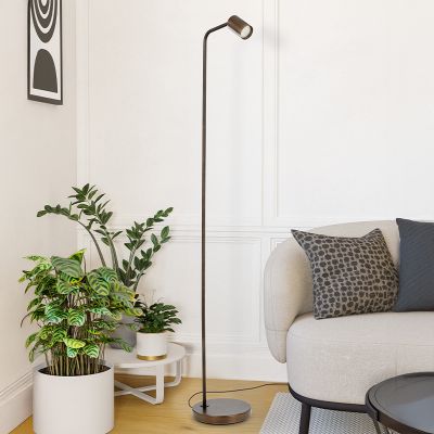 Bronze moderne Stehlampe Stahl, Rochdi, mit Schalter