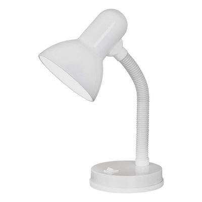 Weiße Schreibtischlampe Kunststoff, Granza, mit Schalter