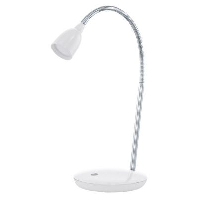 Weiße Schreibtischlampe Kunststoff, Matteo, 3W, 3000K LED, mit Schalter