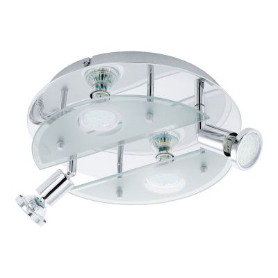 Chrom design Deckenstrahler Glas, Lusie