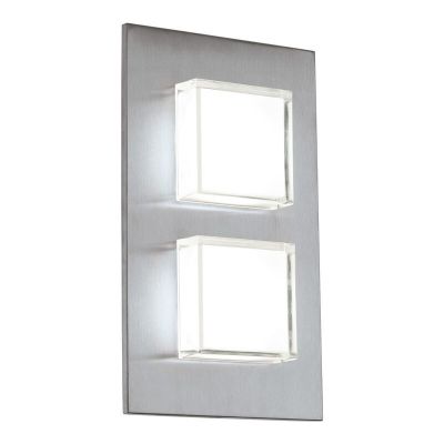 Silberne moderne Außenleuchte Edelstahl, Jorien, 3W, 3000K LED, IP44