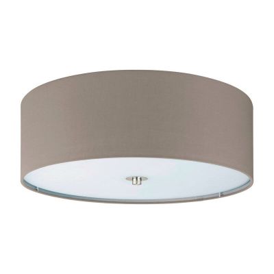 Taupe moderne Deckenleuchte Stoff, Abano