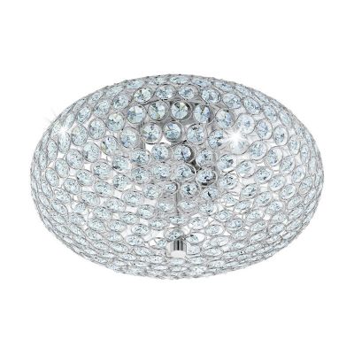 Chrom retro Deckenleuchte Glas, Annamarie