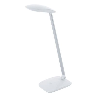 Weiße moderne Schreibtischlampe Kunststoff, Arslan, 5W, 4000K LED, mit Touch-Dimmer