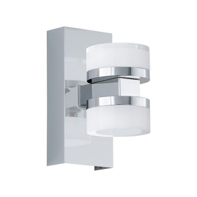 Chrom moderne Wandleuchte Kunststoff, Busra, 7W, 3000K LED, IP44