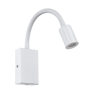 Weiße moderne Wandleuchte Kunststoff, Cafer, 4W, 3000K LED, mit Schalter
