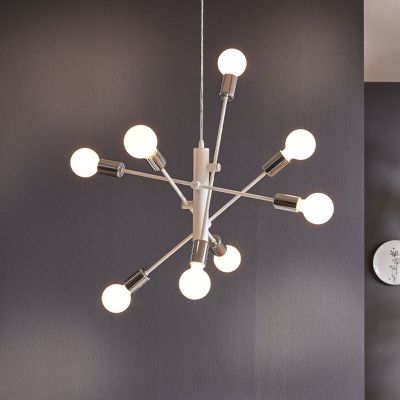 Weiße Pendelleuchte Stahl, Pauline