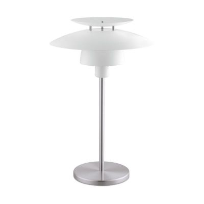 Nickel design Tischleuchte Stahl, Lariana, mit Schalter