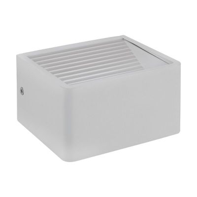 Weiße moderne Außenleuchte Aluminium, Nicoliene, 6W, 3000K LED, IP65