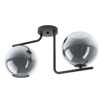 Schwarze design Deckenlampe Stahl, Elsina