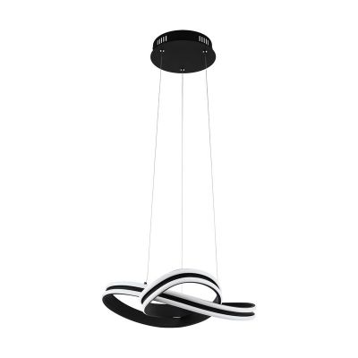 Schwarze moderne Pendelleuchte Kunststoff, Marigje, 18W, 3000K LED
