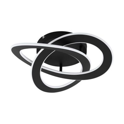 Schwarze moderne Deckenlampe Aluminium, Sikko, 35W, 4000K LED