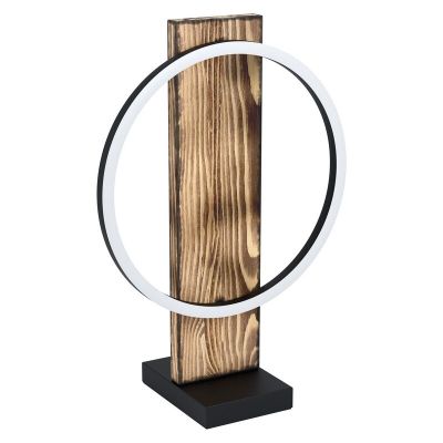 Holz Tischleuchte Braun, Annebel, 12W, 3000K LED, mit Schalter