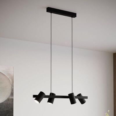 Schwarze moderne Pendelleuchte Stahl, Patrice