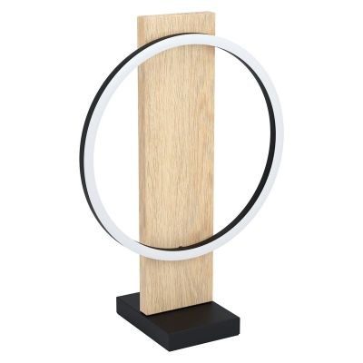 Holz Tischleuchte Braun, Annebel, 12W, 3000K LED, mit Schalter