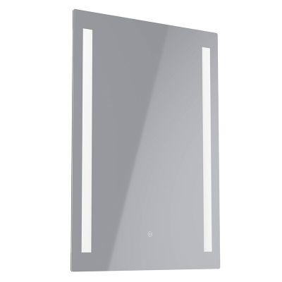 Graue moderne Spiegel mit Beleuchtung Glas, Bibi, 6,1W, 4000K LED, IP44, mit Schalter