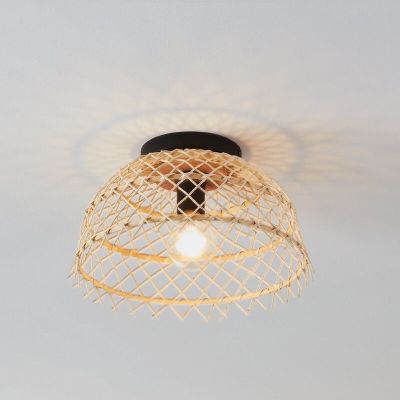 Rattan Deckenlampe Braun, Alida