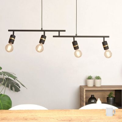 Schwarze Pendelleuchte Aluminium, Jelger