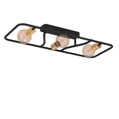 Goldene industrielle Deckenlampe Aluminium, Jaron