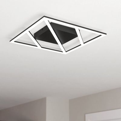 Schwarze design Deckenlampe Aluminium, Kenley, 21W, warm- bis kaltweiß einstellbare LED, 3-stufig dimmbar