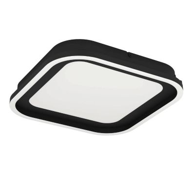 Schwarze moderne Deckenleuchte Aluminium, Thijn, 11W, warm- bis kaltweiß einstellbare LED, 3-stufig dimmbar