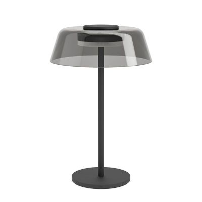 Schwarze moderne Tischleuchte Stahl, Arroyo, 7,2W, RGBW LED