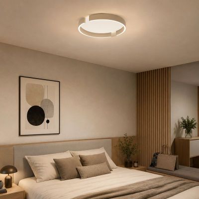 Beige moderne Deckenlampe Aluminium, Copertino, 23W, White Switch LED, 3-stufig dimmbar