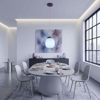 Blaue retro Pendelleuchte Glas, Berardelli