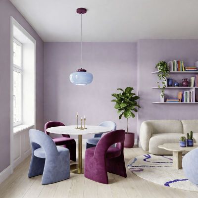 Blaue retro Pendelleuchte Glas, Berardelli