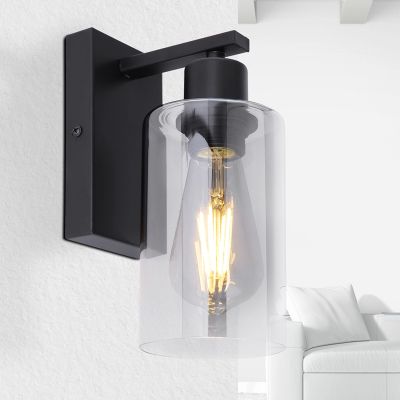 Schwarze moderne Wandleuchte Glas, Mariya