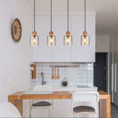 Schwarze Pendelleuchte Rauchglas, Abelon