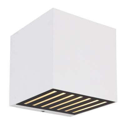 Weiße moderne Up down Wandleuchte Aluminium, Moesha, 6W, 3000K LED, IP54