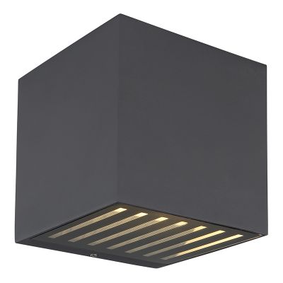 Anthrazit moderne Up down Wandleuchte Aluminium, Moesha, 6W, 3000K LED, IP54