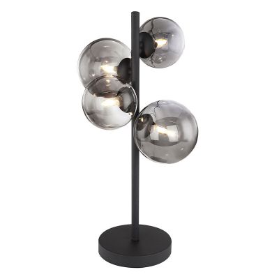 Schwarze design Tischleuchte Glas, Melinda, mit Schalter