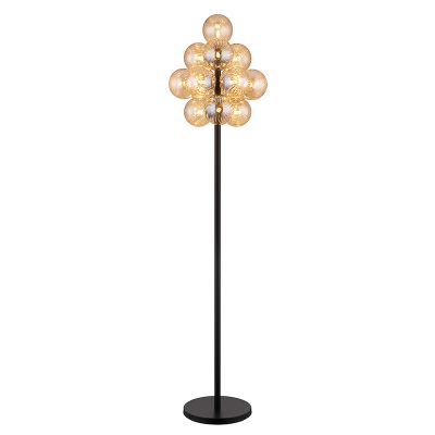 Bernstein retro Stehlampe Glas, Ozan, mit Schalter