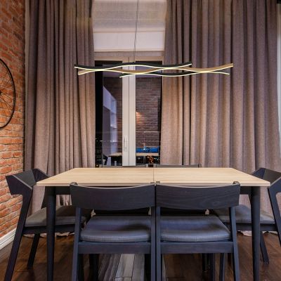 Schwarze design Pendelleuchte Aluminium, Geerten, 35W, 3000K LED